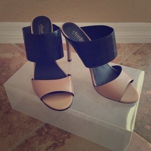 Crocodile high heel sandal